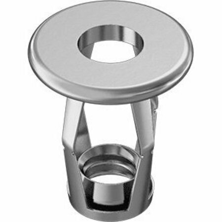 BSC PREFERRED Screw-to-Install Rivet Nuts Zinc-Plated Steel 1/4-20 Thread Size for 0.016-0.188 Thickness, 25PK 90186A213